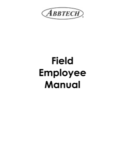 Field Employee Manual