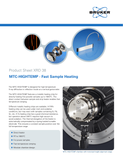 Product Sheet XRD 38 MTC-HIGHTEMP - Fast Sample Heating