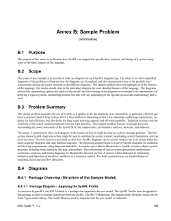 Annex B: Sample Problem B.1 Purpose (informative)
