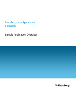 BlackBerry Java Application Bluetooth Sample Application Overview
