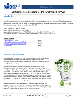 Configuring Receipt Scaling for the TSP800II and TSP700II Application Note Introduction