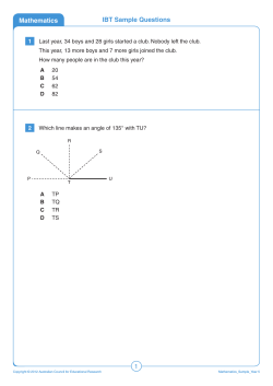 Mathematics IBT Sample Questions