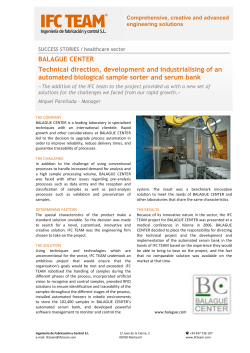 BALAGUE CENTER Technical direction, development and industrialising of an