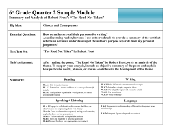 6 Grade Quarter 2 Sample Module