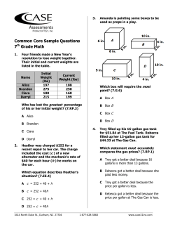 Common Core Sample Questions 7 Grade Math