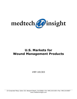 U.S. Markets for Wound Management Products
