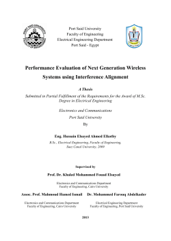Performance Evaluation of Next Generation Wireless Systems using Interference Alignment