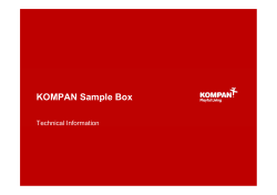 KOMPAN Sample Box Technical Information
