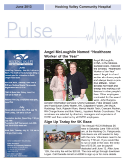 Angel McLaughlin Named “Healthcare Worker of the Year” June 2013