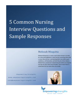 5 Common Nursing Interview Questions and Sample Responses