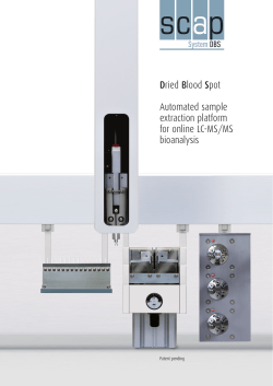 Dried Blood Spot Automated sample extraction platform for online LC-MS/MS
