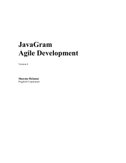 JavaGram Agile Development  Sharam Hekmat