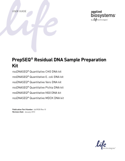 PrepSEQ Residual DNA Sample Preparation Kit ®
