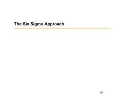The Six Sigma Approach pc