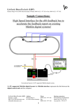 Sample Connections: High Speed Interface for the s88-feedback bus to