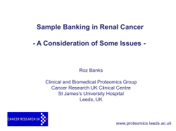 Sample Banking in Renal Cancer