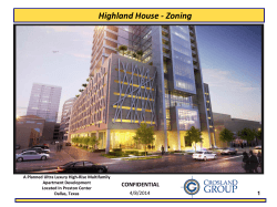 Highland House - Zoning CONFIDENTIAL 4/8/2014