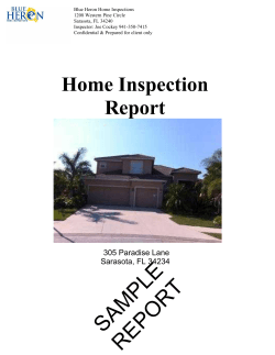 Blue Heron Home Inspections 1208 Western Pine Circle Sarasota, FL 34240