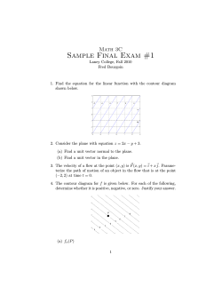 Sample Final Exam #1 Math 3C