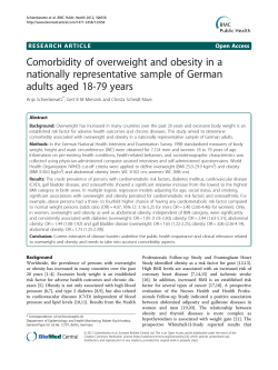 Comorbidity of overweight and obesity in a adults aged 18-79 years
