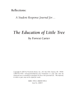 The Education of Little Tree Reflections: A Student Response Journal for…