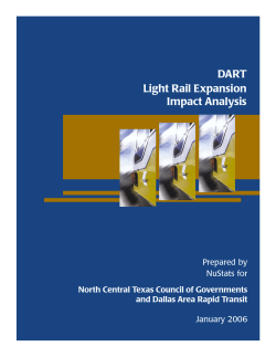 DART Light Rail Expansion Impact Analysis Prepared by