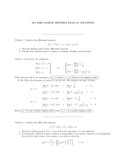 MA 30300 SAMPLE MIDTERM EXAM #1 SOLUTIONS y − x