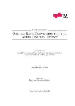 Sample Rate Conversion for the Audio Doppler Effect