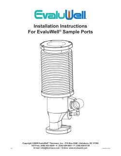 Installation Instructions For EvaluWell Sample Ports ®