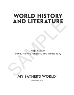 SAMPLE World History and Literature High School