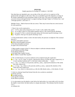 SPOILERS Sample questions for Geology 627 midterm 1, Fall 2003