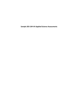 Sample 203-104-VA Applied Science Assessments