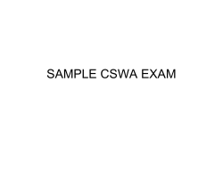SAMPLE CSWA EXAM