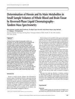 Determination of Heroin and Its Main Metabolites in