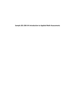 Sample 201-206-VA Introduction to Applied Math Assessments