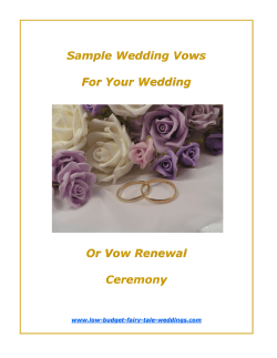 Sample Wedding Vows For Your Wedding Or Vow Renewal