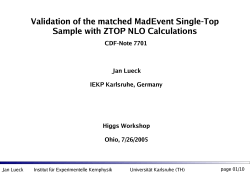 Validation of the matched MadEvent Single-Top Sample with ZTOP NLO Calculations