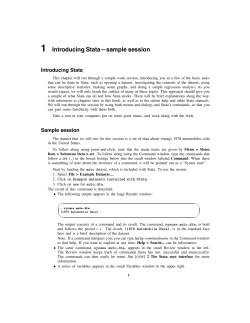 1 Introducing Stata—sample session Introducing Stata