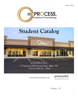 Student Catalog 678-990-0762 Lawrenceville Suwanee Road   Bldg. 1300