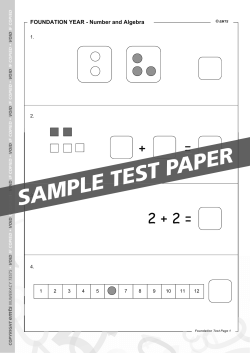 + = 2 + 2 = FOUNDATION YEAR - Number and Algebra