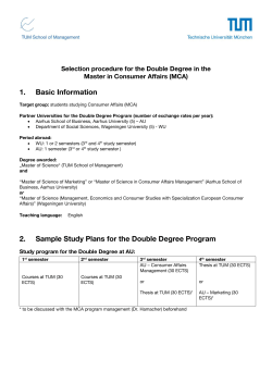 1. Basic Information Selection procedure for the Double Degree in the