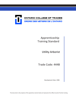 Apprenticeship Training Standard Trade Code: 444B