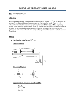SAMPLE LAB WRITE-UP/PHYSICS 2A &amp; 4A-D Title Objective