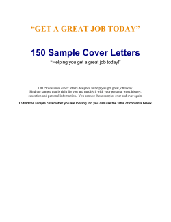150 Sample Cover Letters “GET A GREAT JOB TODAY”
