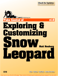 Snow Leopard Exploring &amp; Customizing