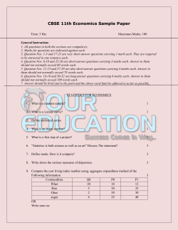 CBSE 11th Economics Sample Paper