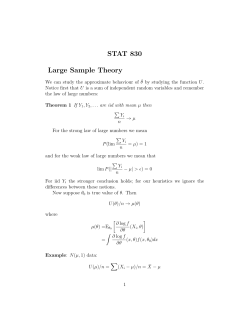 STAT 830 Large Sample Theory