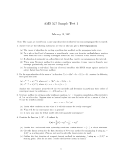 AMS 527 Sample Test 1 February 19, 2013