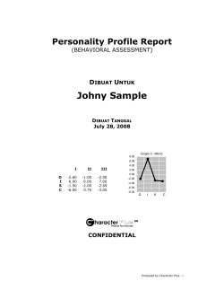 Johny Sample Personality Profile Report C D