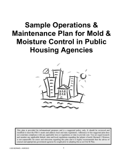 Sample Operations &amp; Maintenance Plan for Mold &amp; Moisture Control in Public